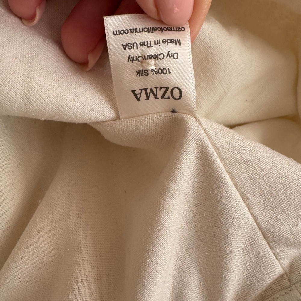 OZMA Quilted Vest Regen Silk Noil in Natural - Picture 6 of 8